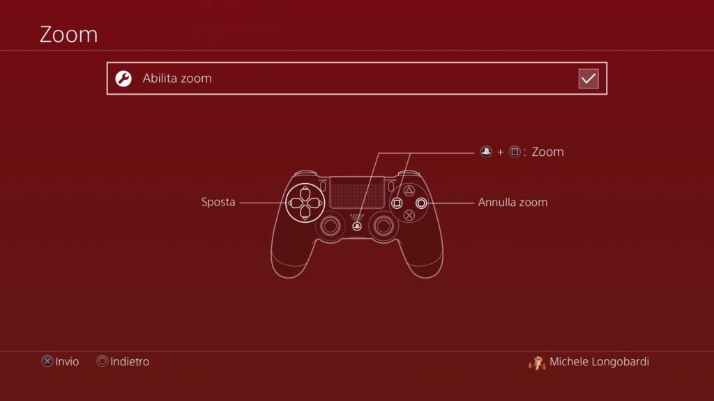 come fare lo zoom nei giochi su PS4