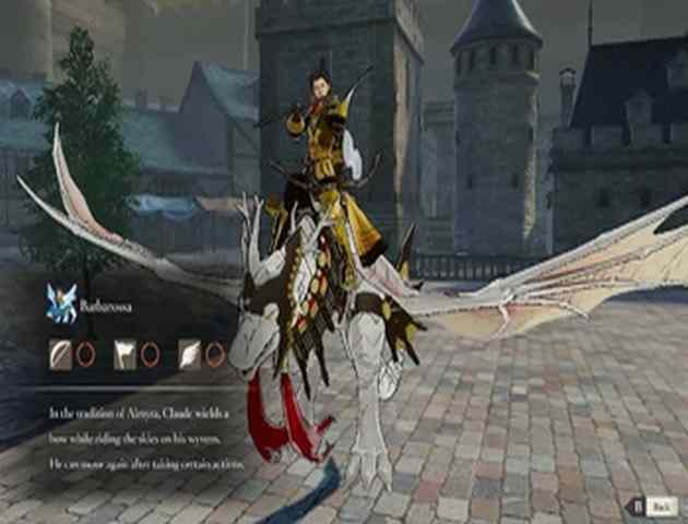 Screenshot del Barbarossa in Fire Emblem Three Houses