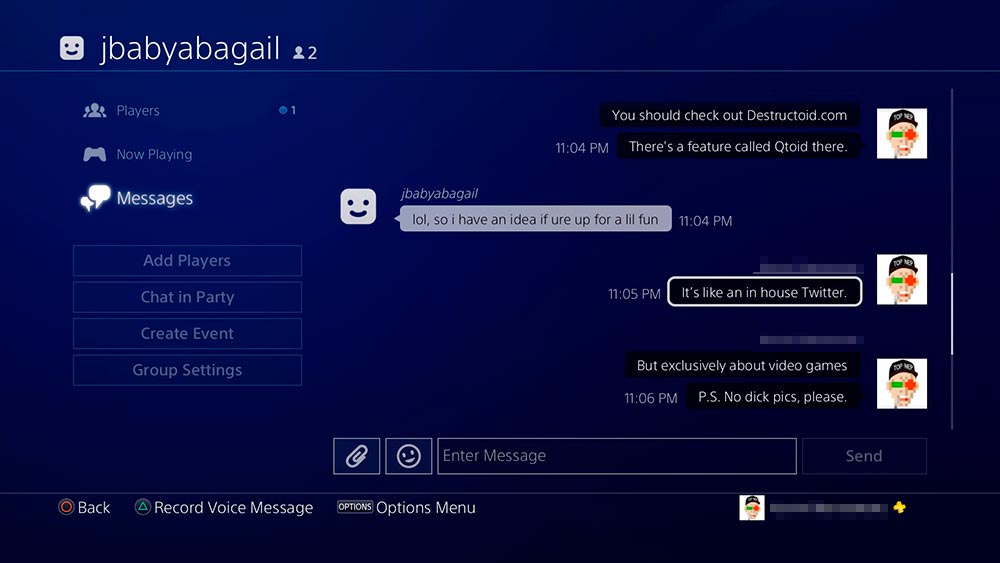 un bot porno sul PSN