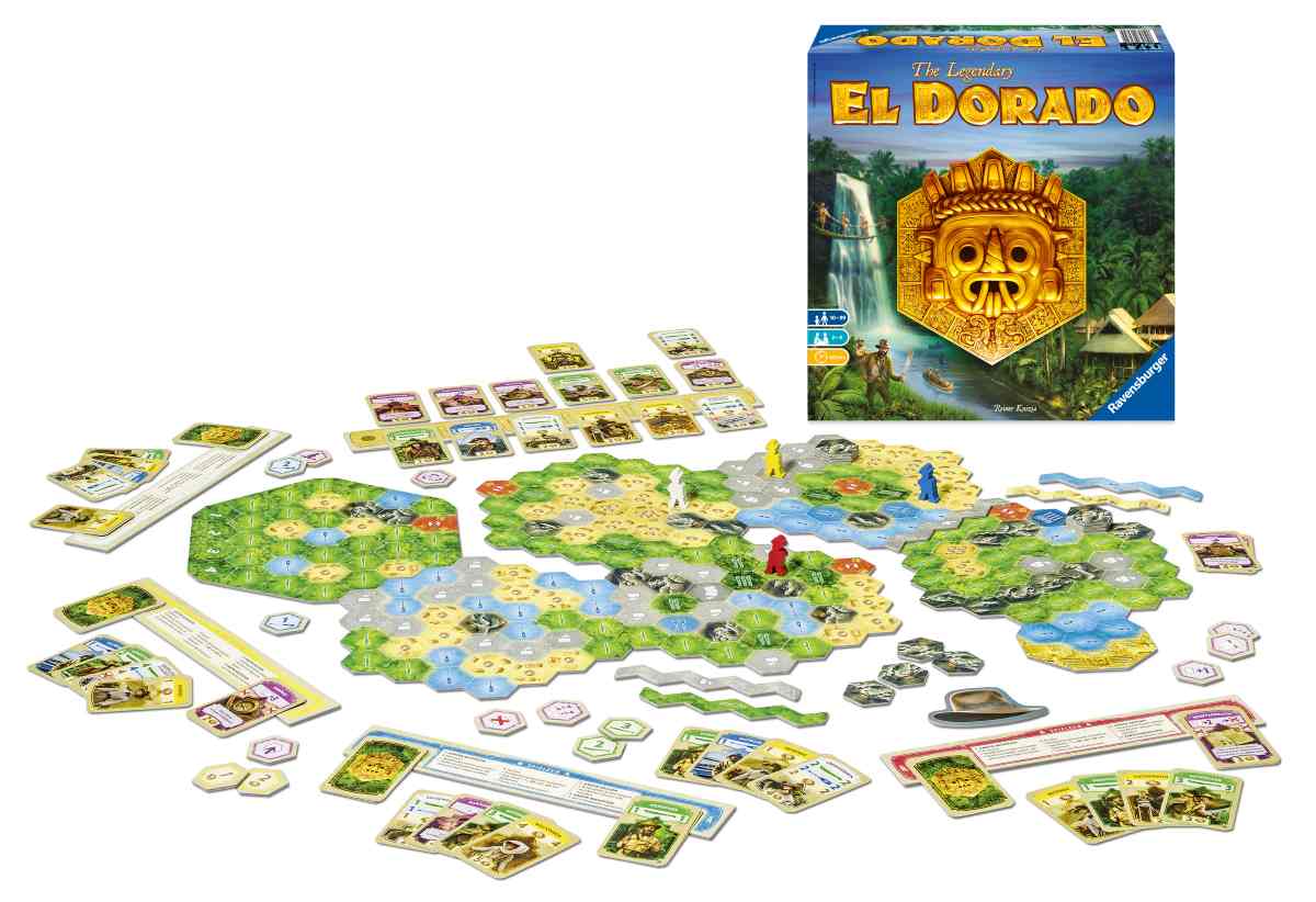 Componentistica del boardgame El Dorado