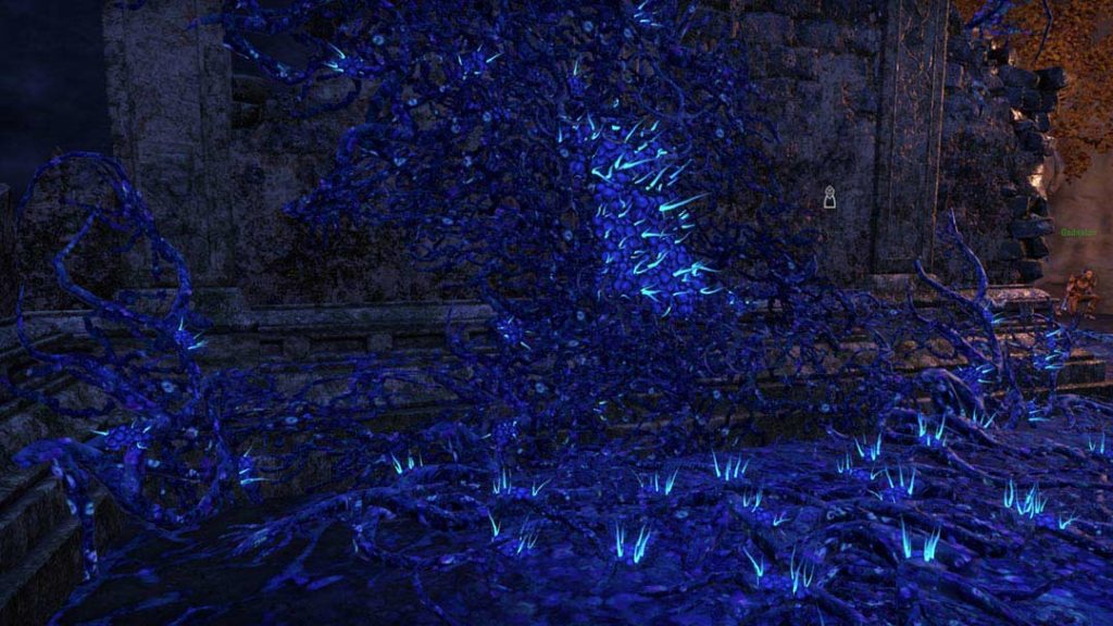 L'Azureblight nel dungeon Lair of Maarselok di ESO
