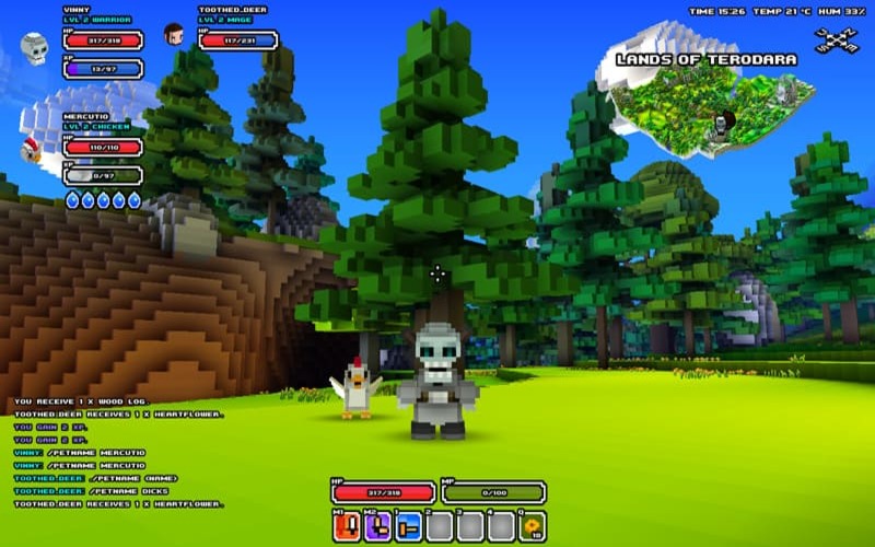 Una screen da Cube World