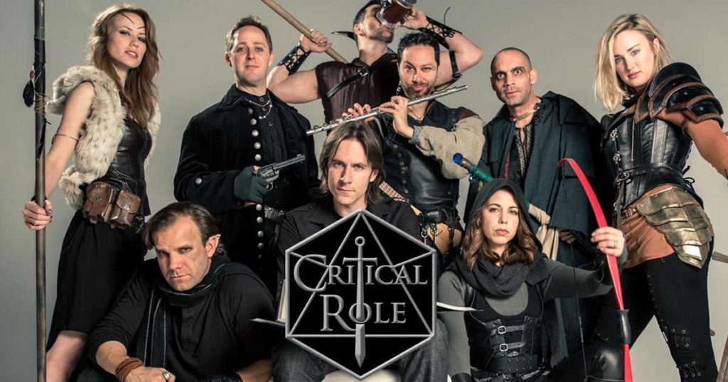 Il cast e il logo di Critical Role