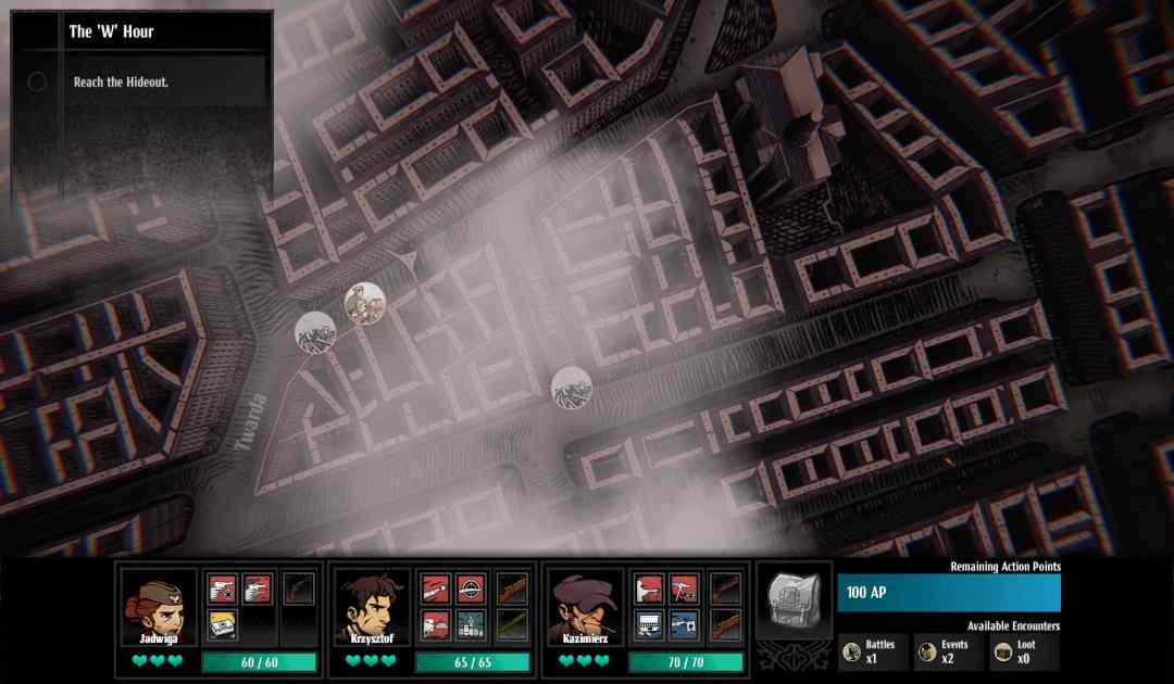 Screenshot della mappa di Varsavia in Warsaw