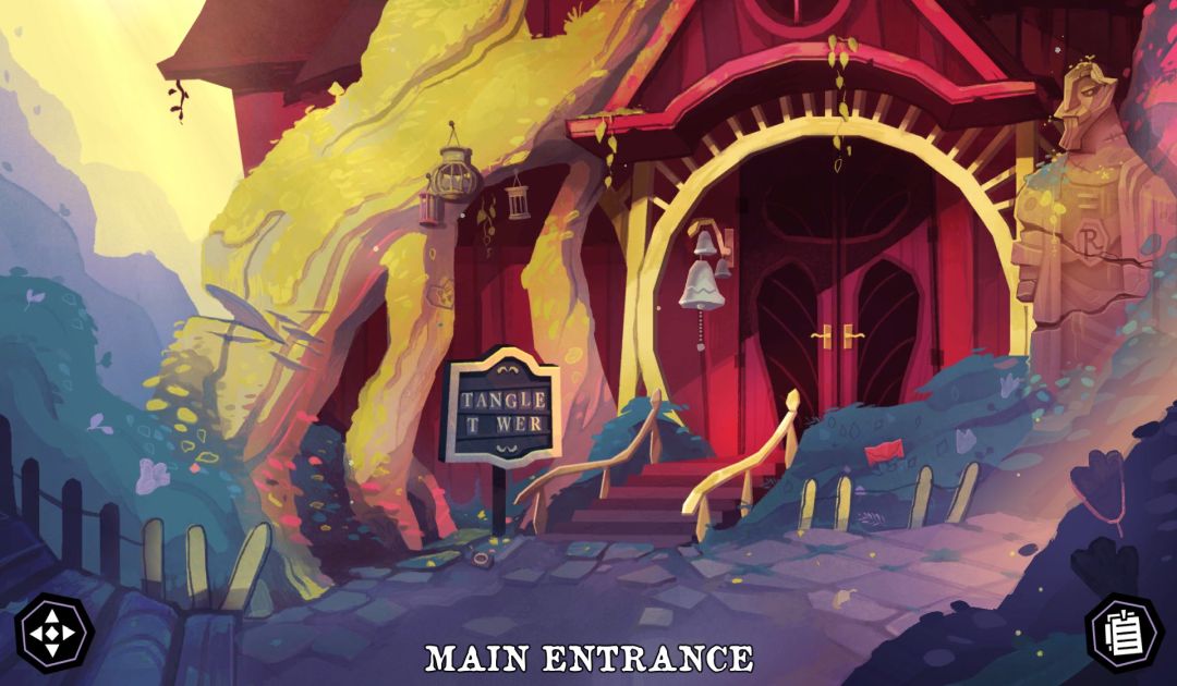 Screenshot dell'entrata principale della Tangle Tower