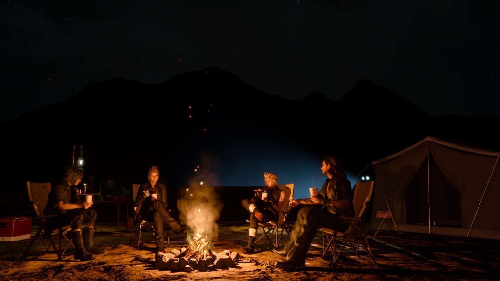Final Fantasy XV camping