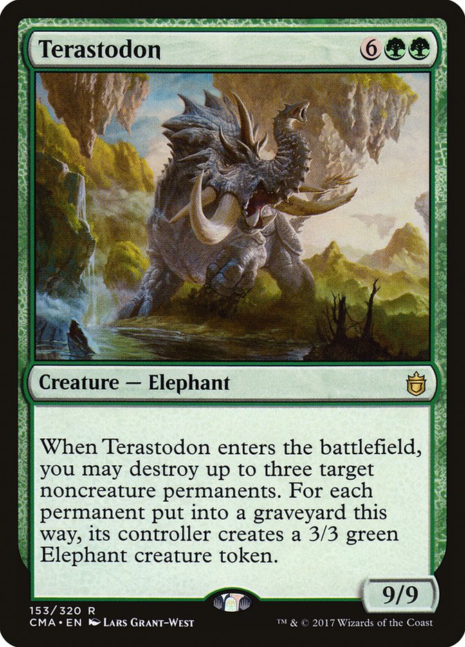 Terastodon, una delle Creature Verdi di Magic: the Gathering con la maggiore capacità di rimozione.