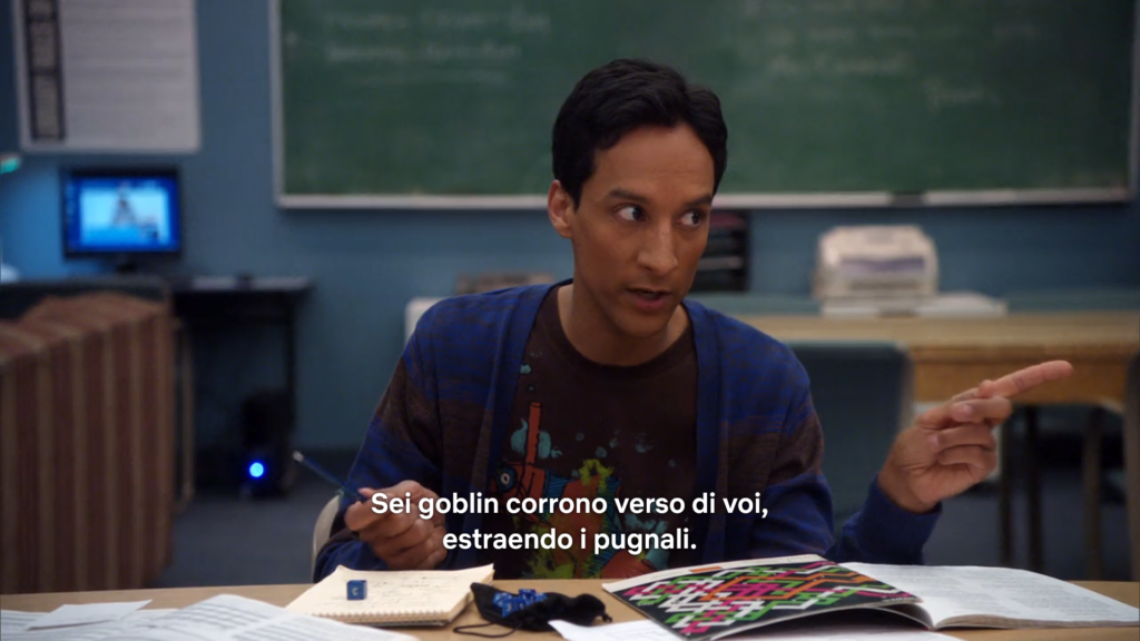 Abed di Community fa il master per una sessione di D&D