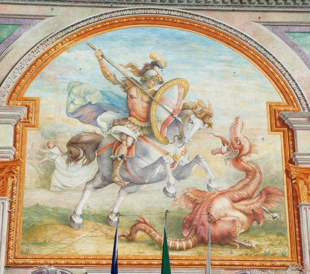 Affresco di San Giorgio e il Drago