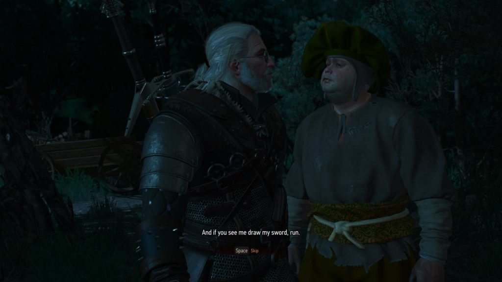 Geralt alle prese con la quest dell'albero sanguinante