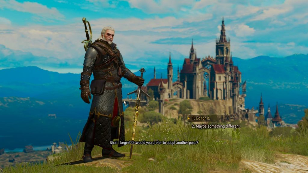 Geralt posa per il suo ritratto