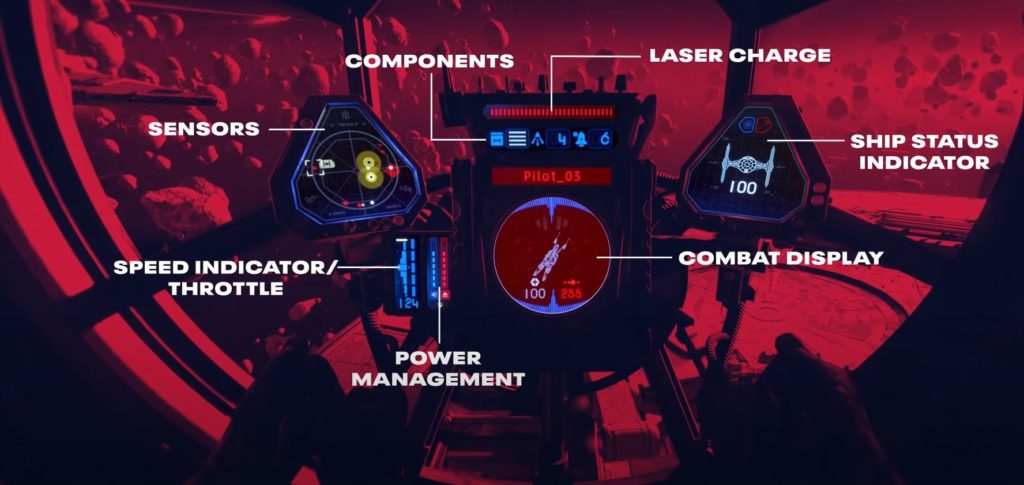 Interfaccia di Star Wars Squadrons