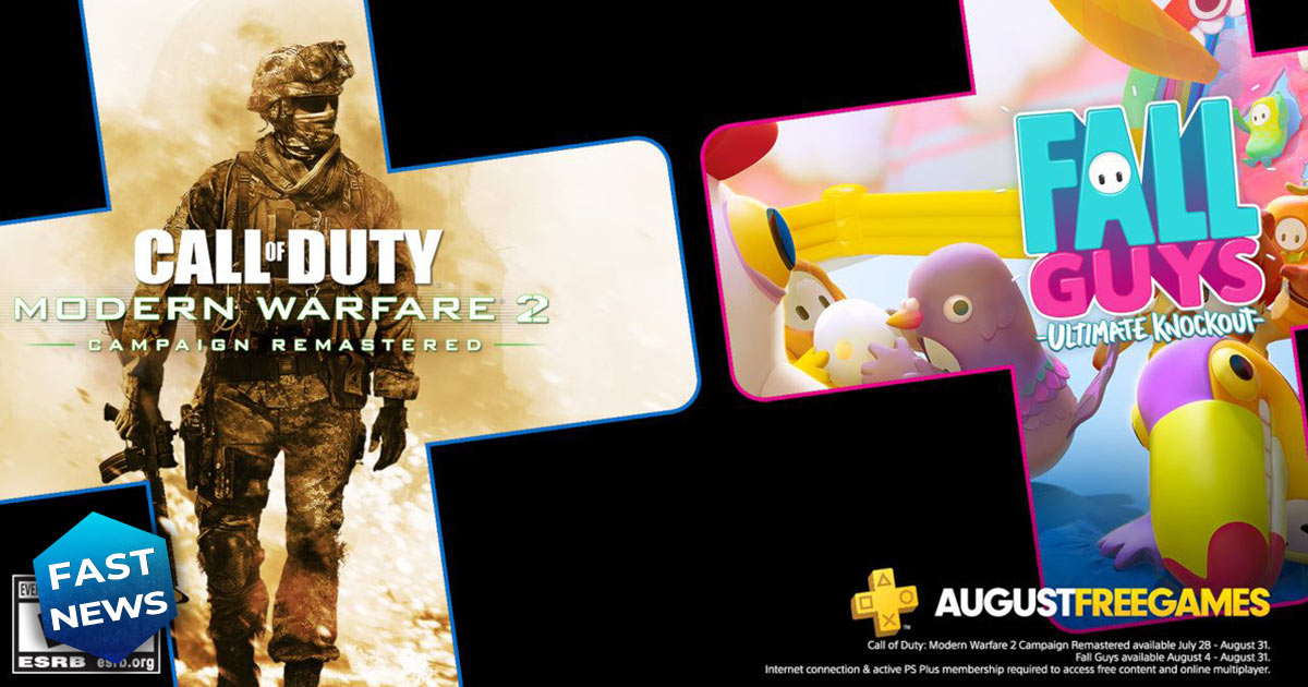 Annunciati giochi gratuiti per gli abbonati al PS Plus. Call of Duty Modern Warfare 2 Remastered e Fall Guys saranno i giochi di Agosto 2020.