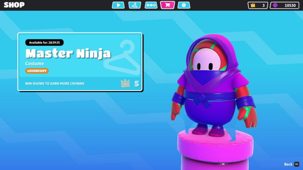 fall guys skin master ninja