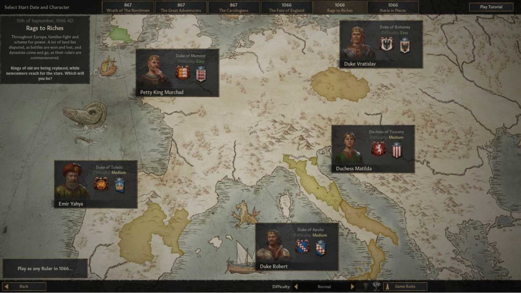 Mappa iniziale di Cursader Kings III