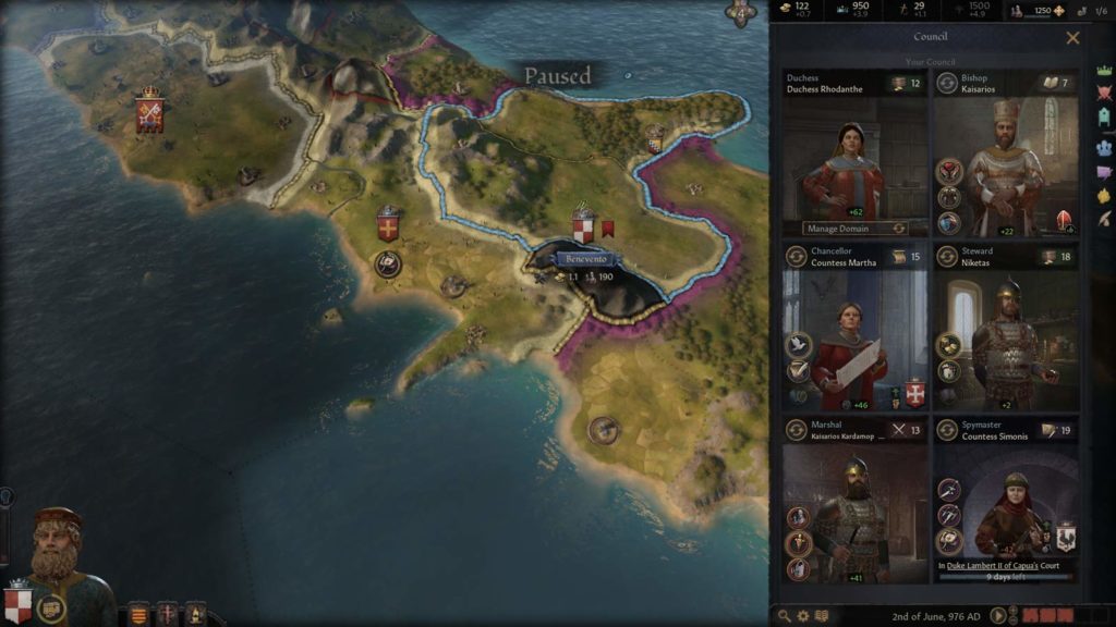 Il Consiglio in Crusader Kings III