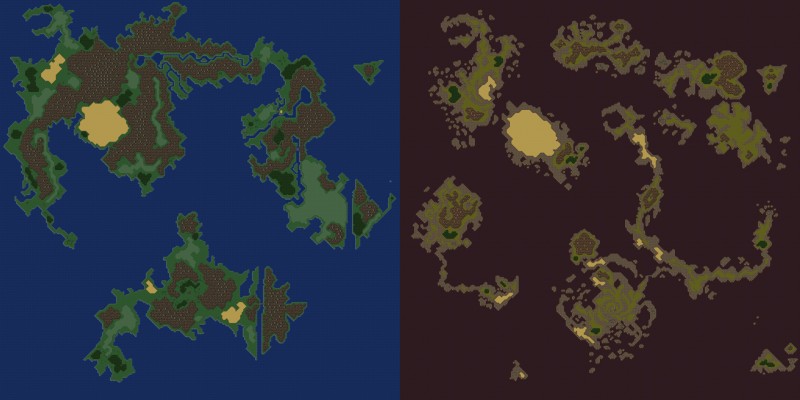 final fantasy VI, mappe del mondo