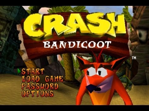 Crash Bandicoot 1996, schermata del titolo