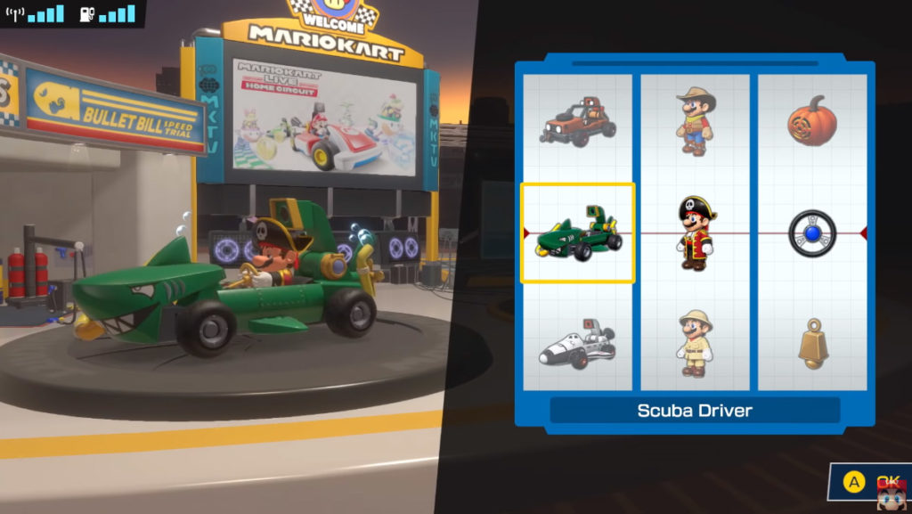 Personalizzazione in Mario Kart Live: Home Circuit