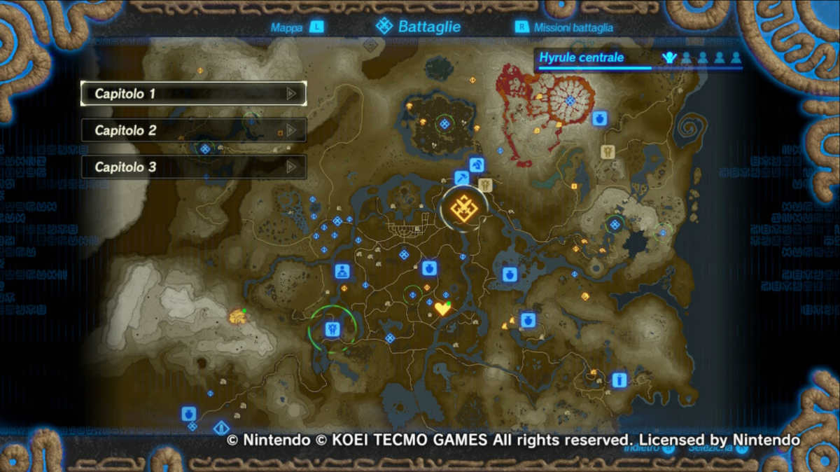 La mappa di Hyrule