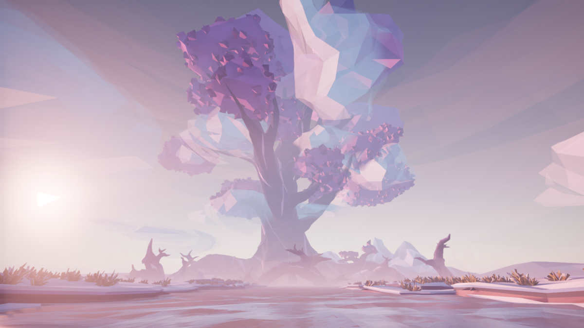 Uno screenshot di un albero nel gioco