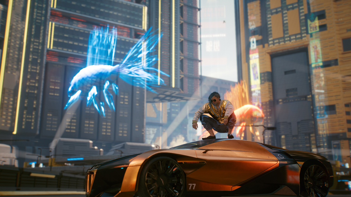 Auto sportiva di lusso in Cyberpunk 2077