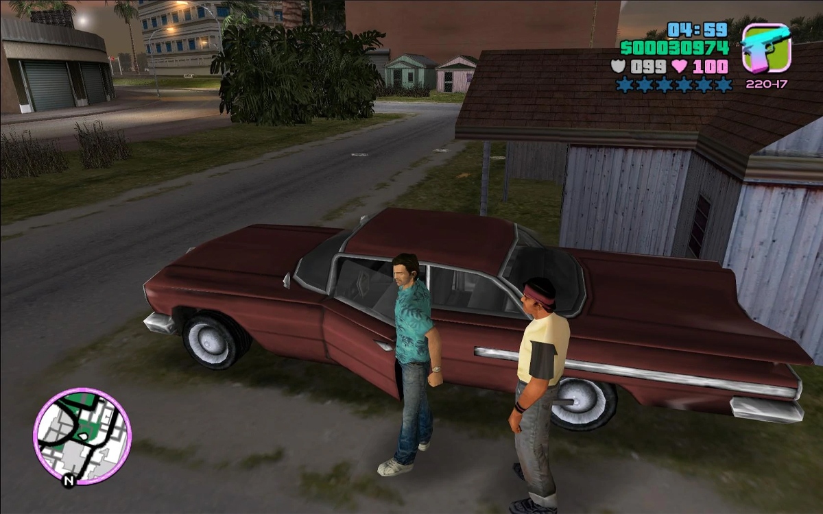 Furto d'auto a Little Haiti in GTA: Vice City