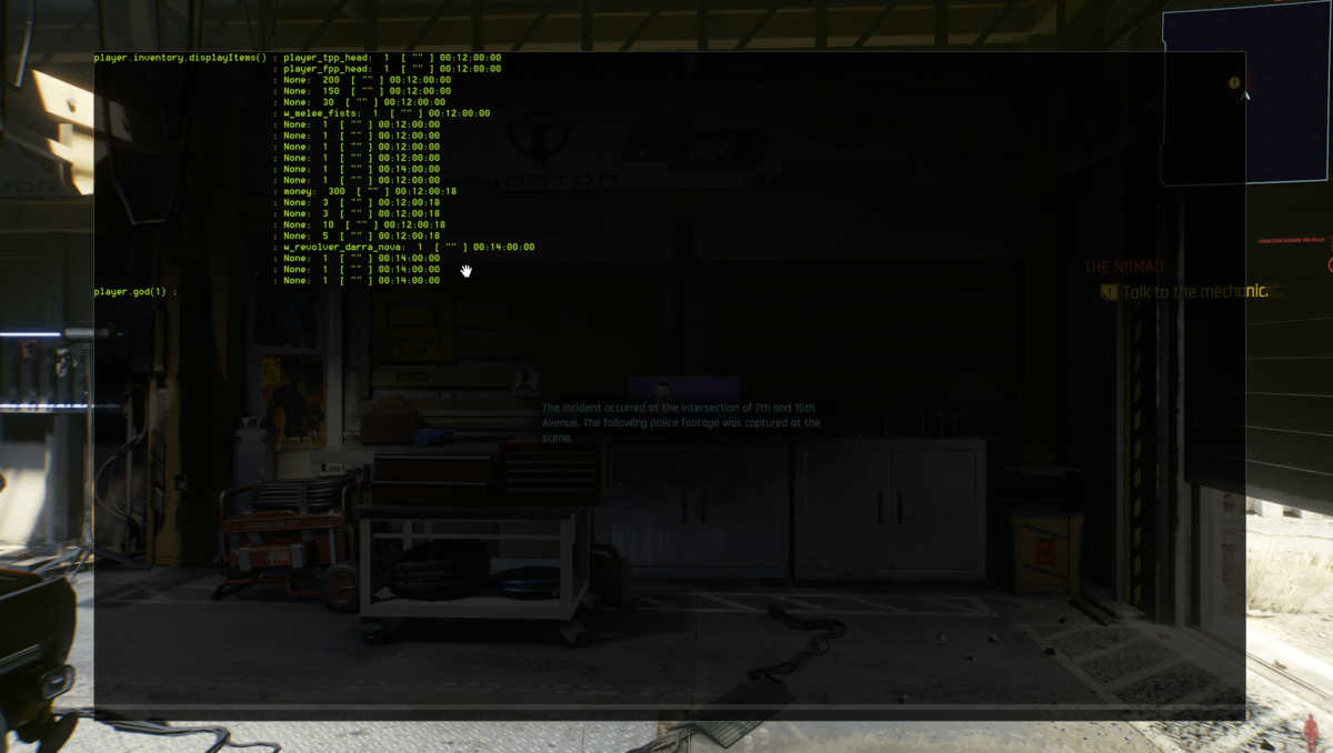 Mod per inserire i trucchi in cyberpunk 2077