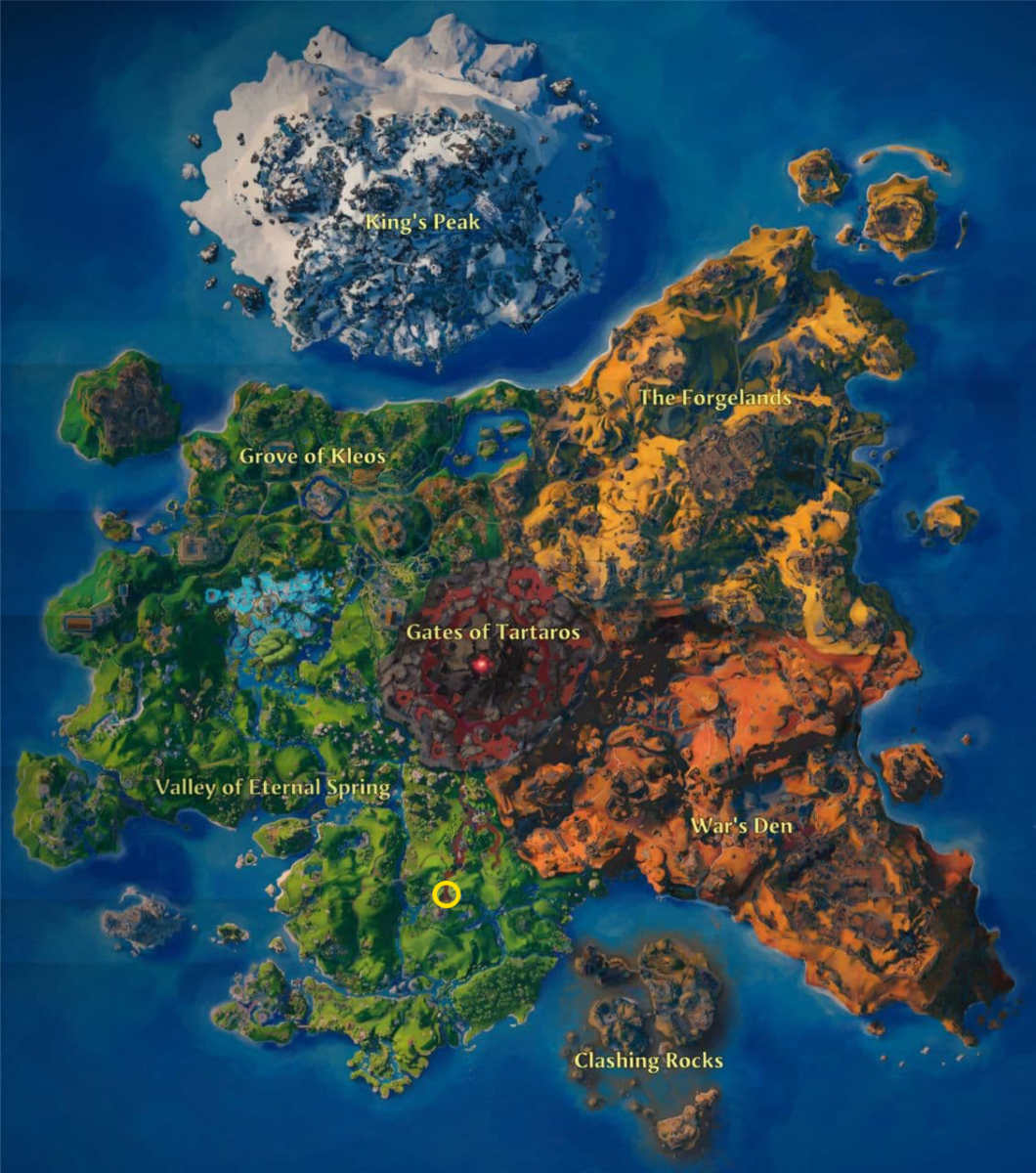 immortal fenyx rising posizione della prigione di nike mappa