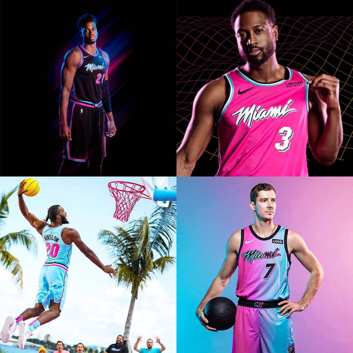 Divise vaporwave dei Miami Heat