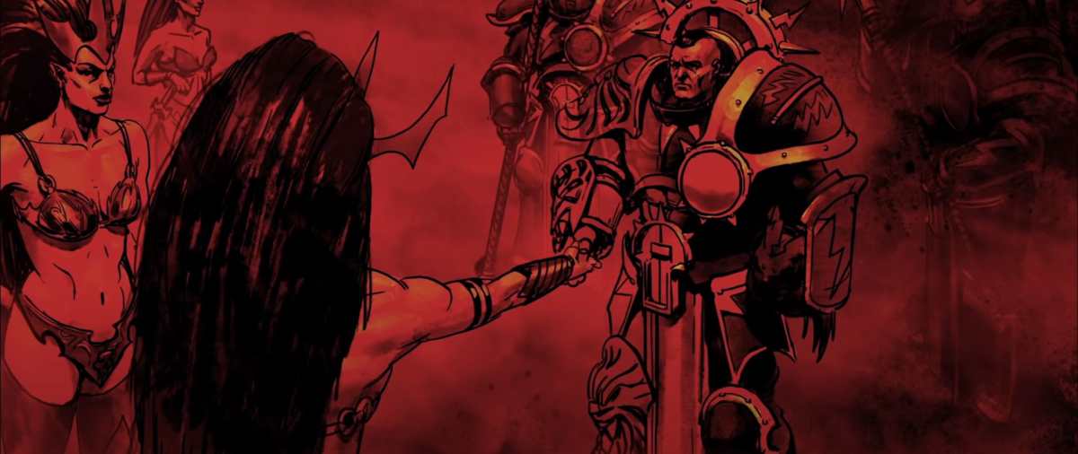 Morathi e gli Stormcast mentre stringono un'alleanza