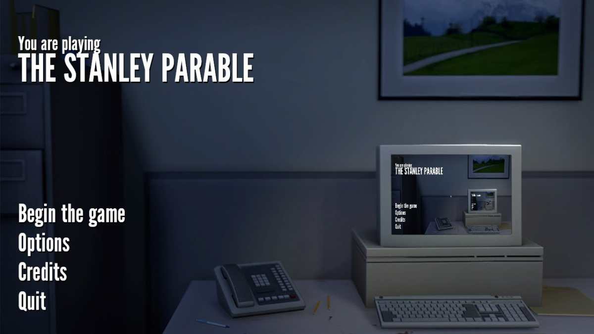 The Stanley Parable, schermata del titolo.