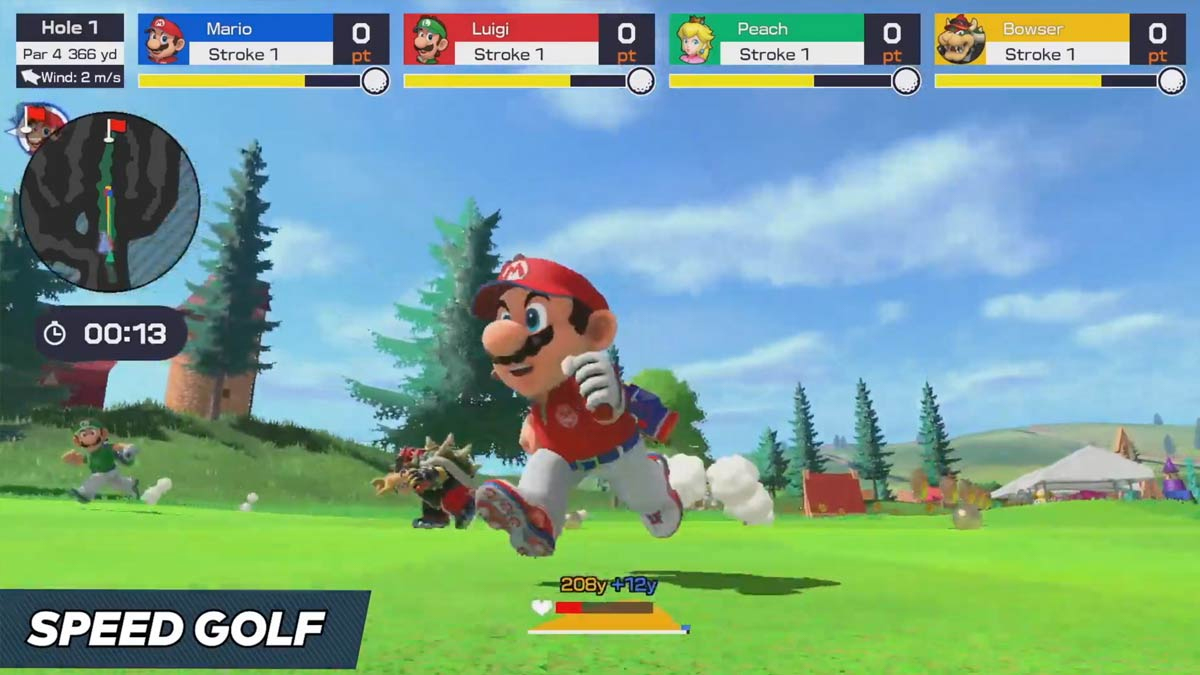 Modalità Speed Golf di Mario Golf: Super Rush