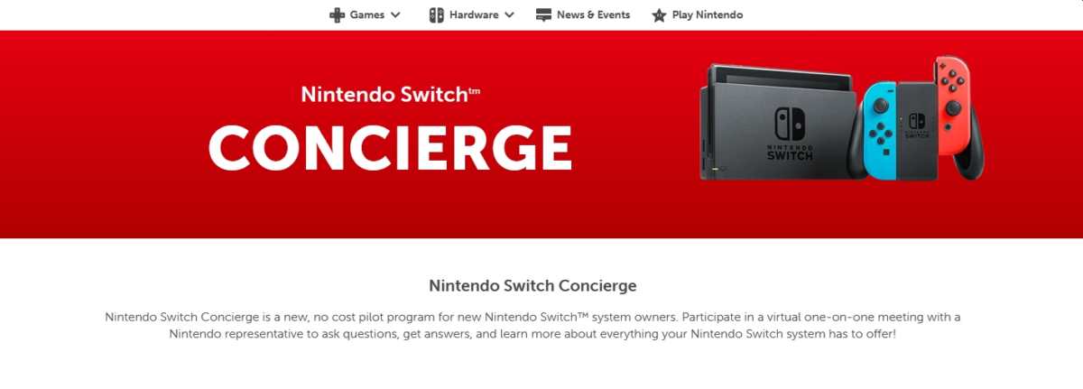 nintendo switch concierge