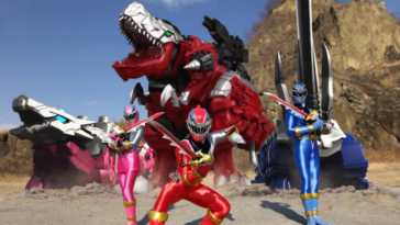 Power Rangers Dino Fury i rangers e i Dinozords