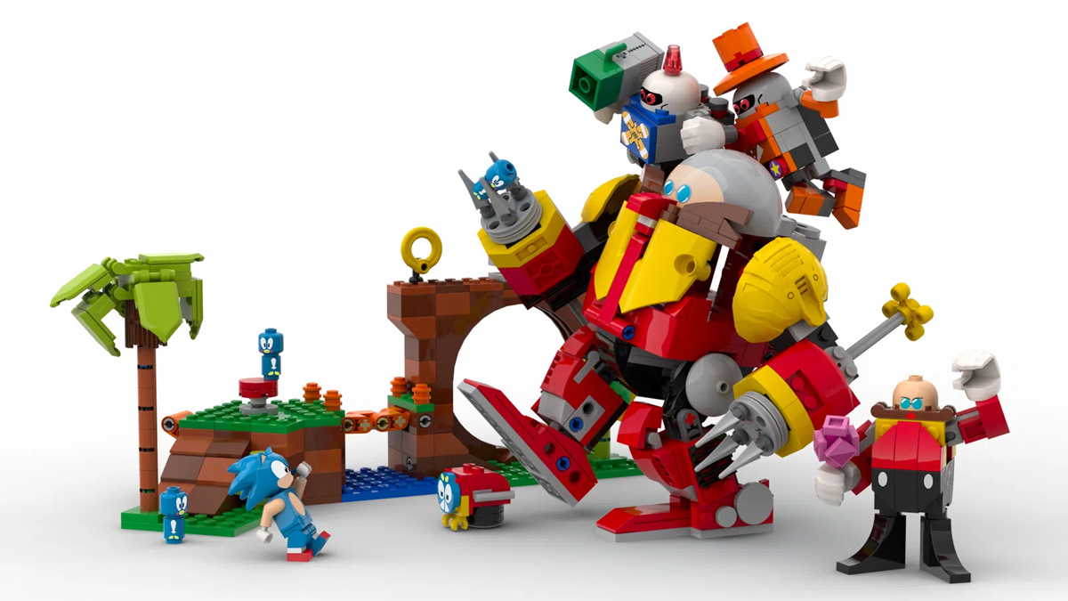 Figure e mattoncini del set LEGO di Sonic