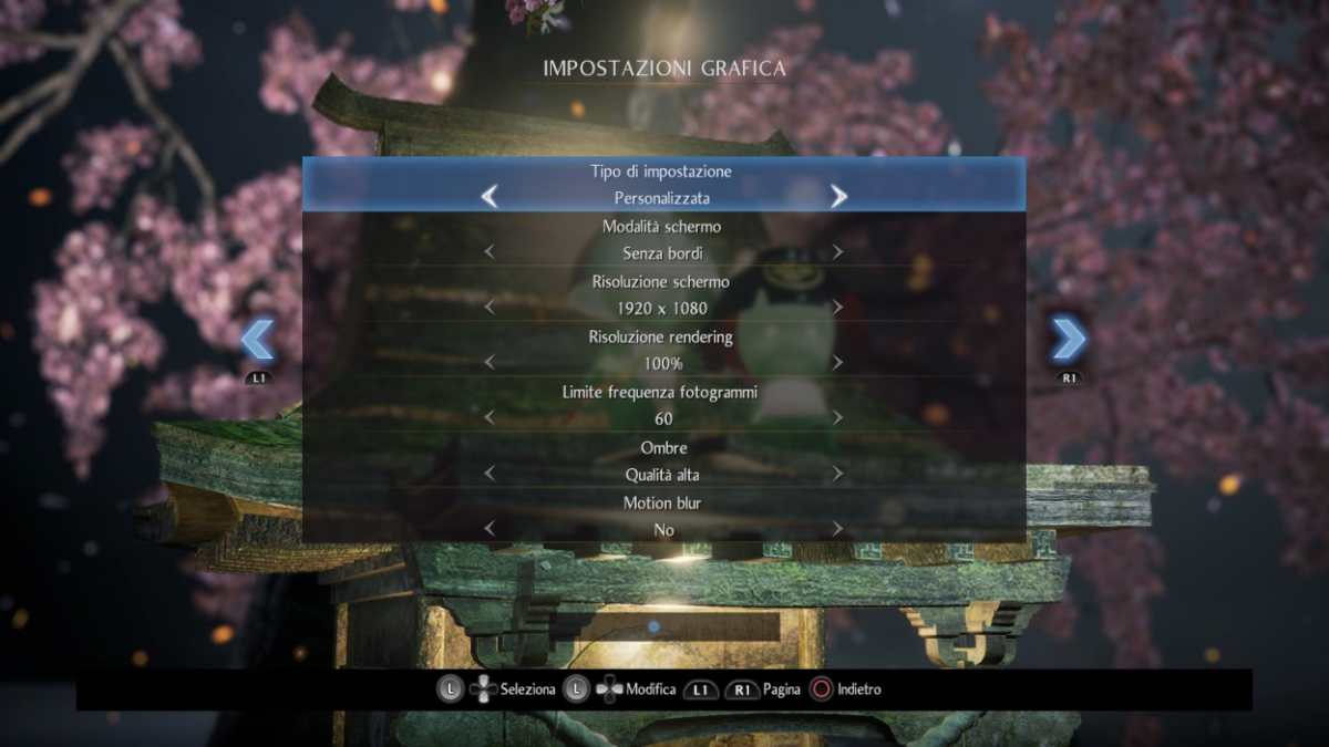 Nioh 2 graphical options
