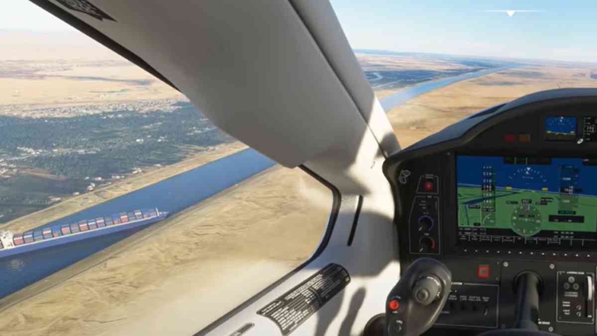 Microsoft Flight Simulator, Microsoft Flight Simulator Suez crisi, Microsoft Flight Simulator nave Suez, Microsoft Flight Simulator nave bloccata a Suez, Microsoft Flight Simulator mod nave bloccata canale Suez