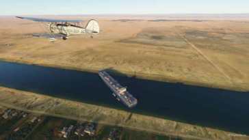 Microsoft Flight Simulator, Microsoft Flight Simulator Suez crisi, Microsoft Flight Simulator nave Suez, Microsoft Flight Simulator nave bloccata a Suez, Microsoft Flight Simulator mod nave bloccata canale Suez
