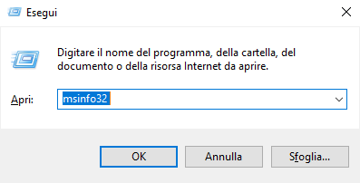 Comando msinfo32