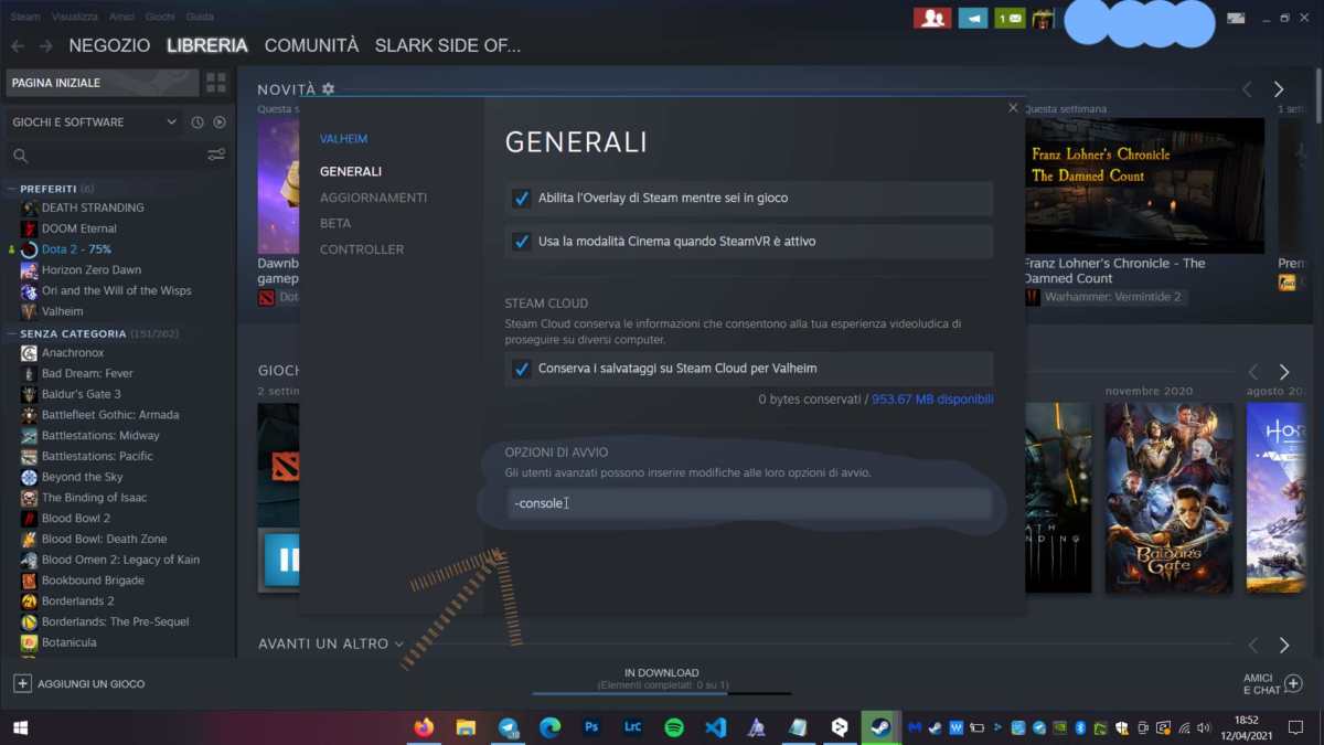 Come attivare la modalità console in valheim