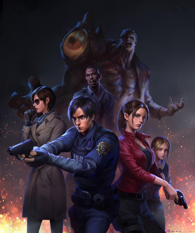 resident evil 2 remake, resident evil 2 fan-art, resident evil 2 remake fan-art, resident evil fan-art, leon kennedy fan-art, claire redfield fan-art, ada wong an-art, resident evil 2 marvin fan-art