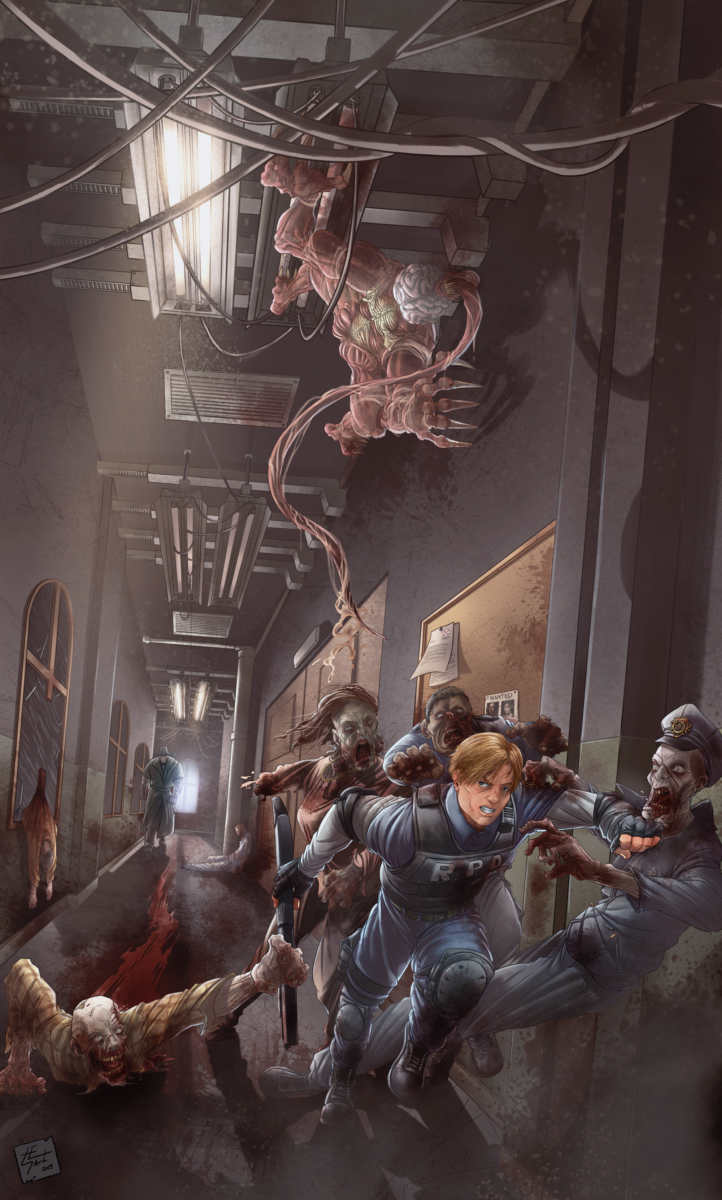 resident evil 2 remake, resident evil 2 fan-art, resident evil 2 remake fan-art, resident evil fan-art, Leon Kennedy fan-art