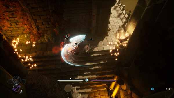Screenshot ufficiale di combattimento in Sands of Aura