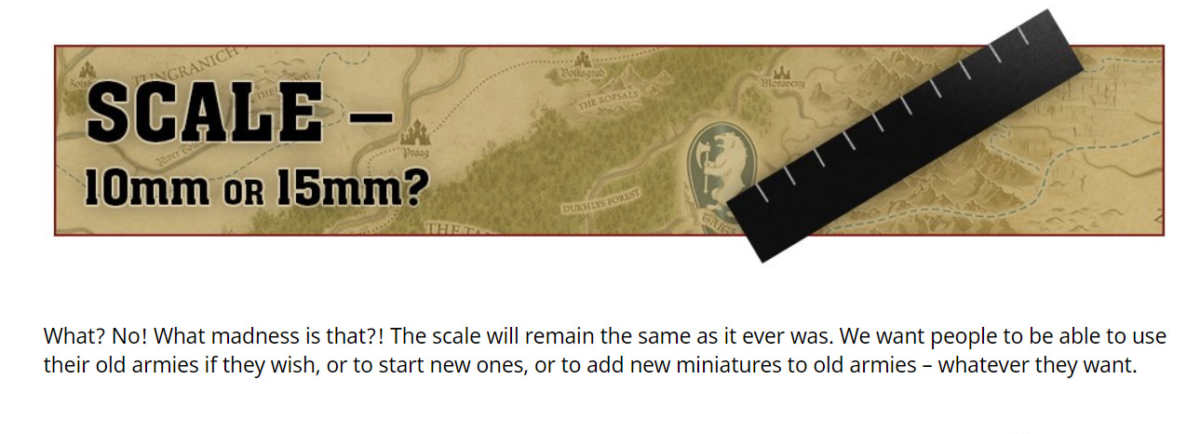 Scala dei modelli in Warhammer: The Old World