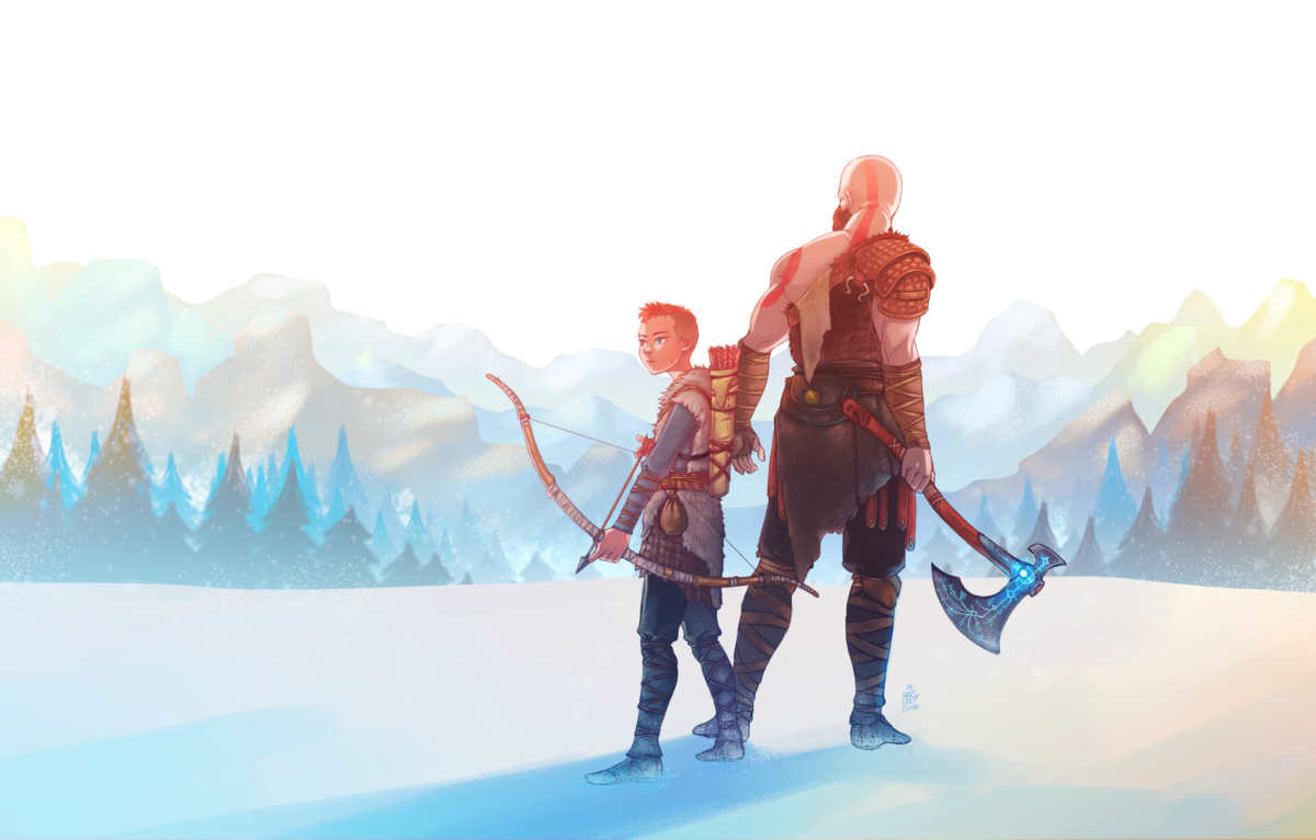 god of war 2018, god of war, god of war fan-art, god of war migliori fan-art, fan art god of war 2018 pa. pigling