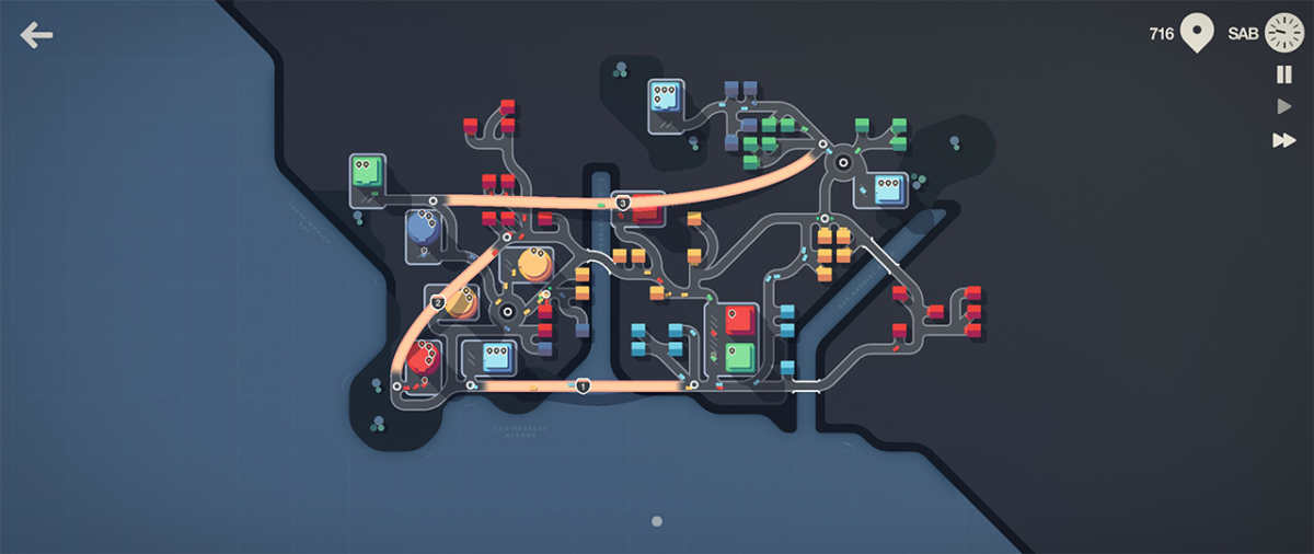 Mini Motorways, Los Angeles di notte