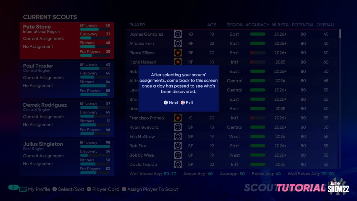 Immagine schermata scout giocatori