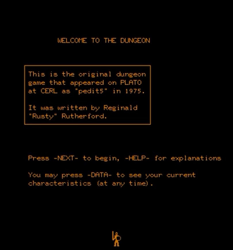 The Dungeon, schermata di avvio