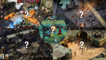 cinque riquadri sfocati con i cinque giochi e dei punti interrogativi